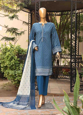 Bin Saeed Fabric - SMLF-PR-0105 - 3 Piece Printed Stitched Suit