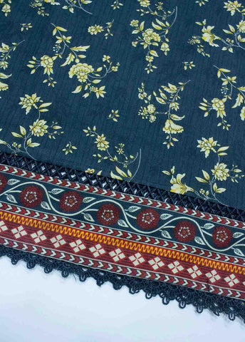 Bin Saeed Fabric - SMLF-PR-0126- 3 Piece Printed Stitched Suit