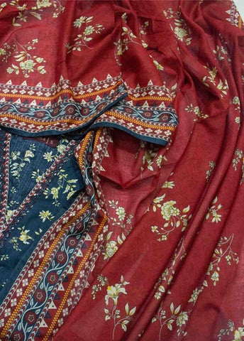 Bin Saeed Fabric - SMLF-PR-0126- 3 Piece Printed Stitched Suit