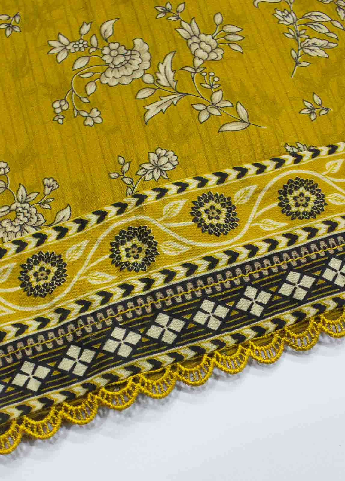 Bin Saeed Fabric - SMLF-PR-0127- 3 Piece Printed Stitched Suit