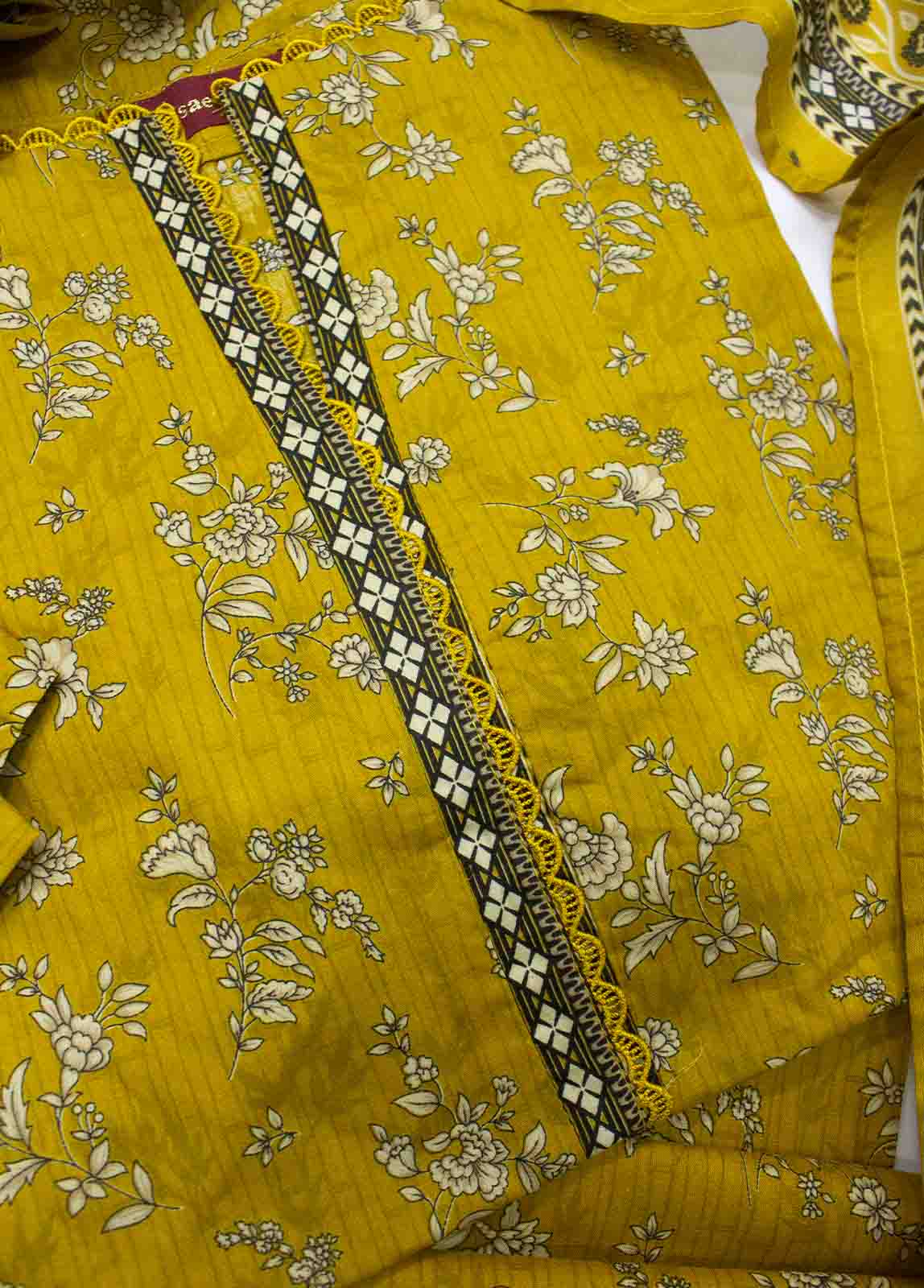 Bin Saeed Fabric - SMLF-PR-0127- 3 Piece Printed Stitched Suit