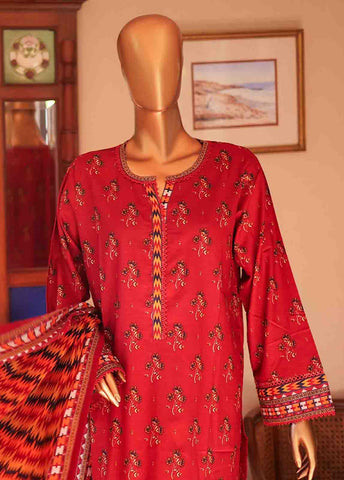 Bin Saeed Fabric - SMLF-PR-0128 B - 3 Piece Printed Stitched Suit