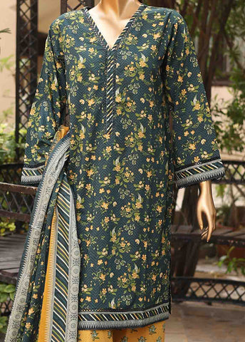 Bin Saeed Fabric - SMLF-PR-0138 - 3 Piece Printed Stitched Suit