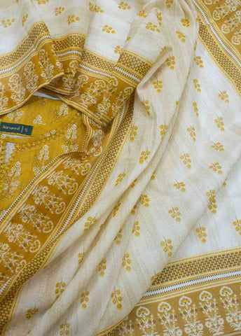 Bin Saeed Fabric - SMLF-PR-0154- 3 Piece Printed Stitched Suit