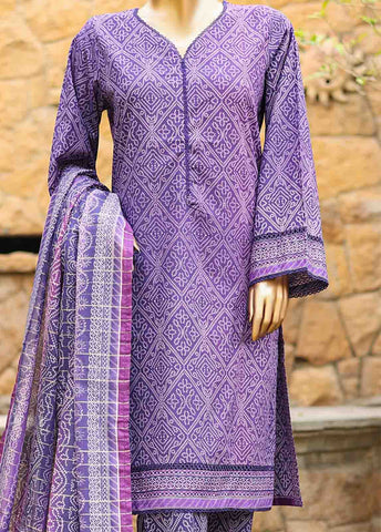 Bin Saeed Fabric - SMLF-PR-0451 - 3 Piece Printed Stitched Suit