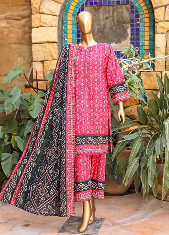 Bin Saeed Fabric - SMLF-PR-0524 - 3 Piece Printed Stitched Suit