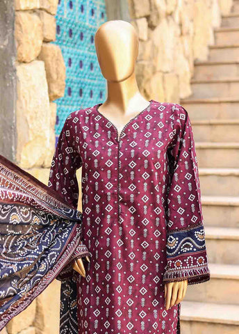 Bin Saeed Fabric - SMLF-PR-0525 - 3 Piece Printed Stitched Suit