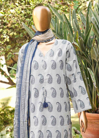 Bin Saeed Fabric - SMLF-PR-0526 - 3 Piece Printed Stitched Suit