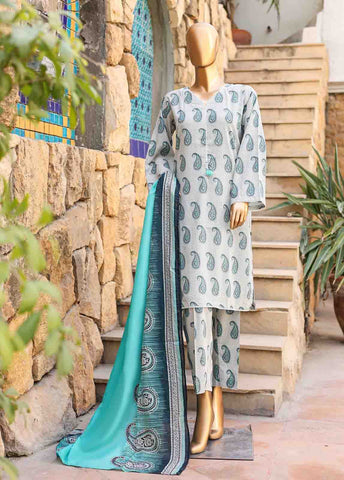 Bin Saeed Fabric - SMLF-PR-0527 - 3 Piece Printed Stitched Suit