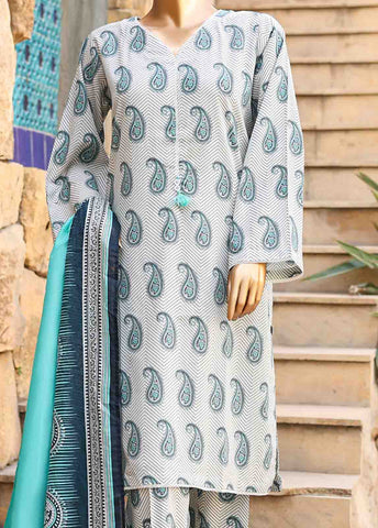 Bin Saeed Fabric - SMLF-PR-0527 - 3 Piece Printed Stitched Suit