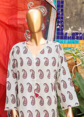 Bin Saeed Fabric - SMLF-PR-0528 - 3 Piece Printed Stitched Suit