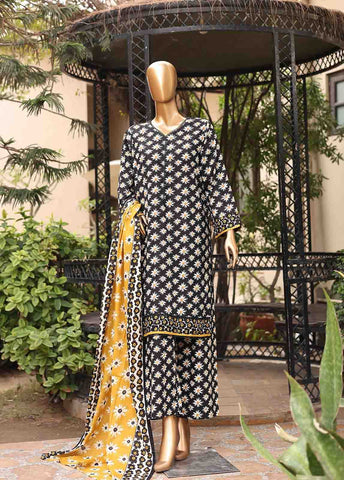 Bin Saeed Fabric - SMLF-PR-0624 - 3 Piece Printed Stitched Suit