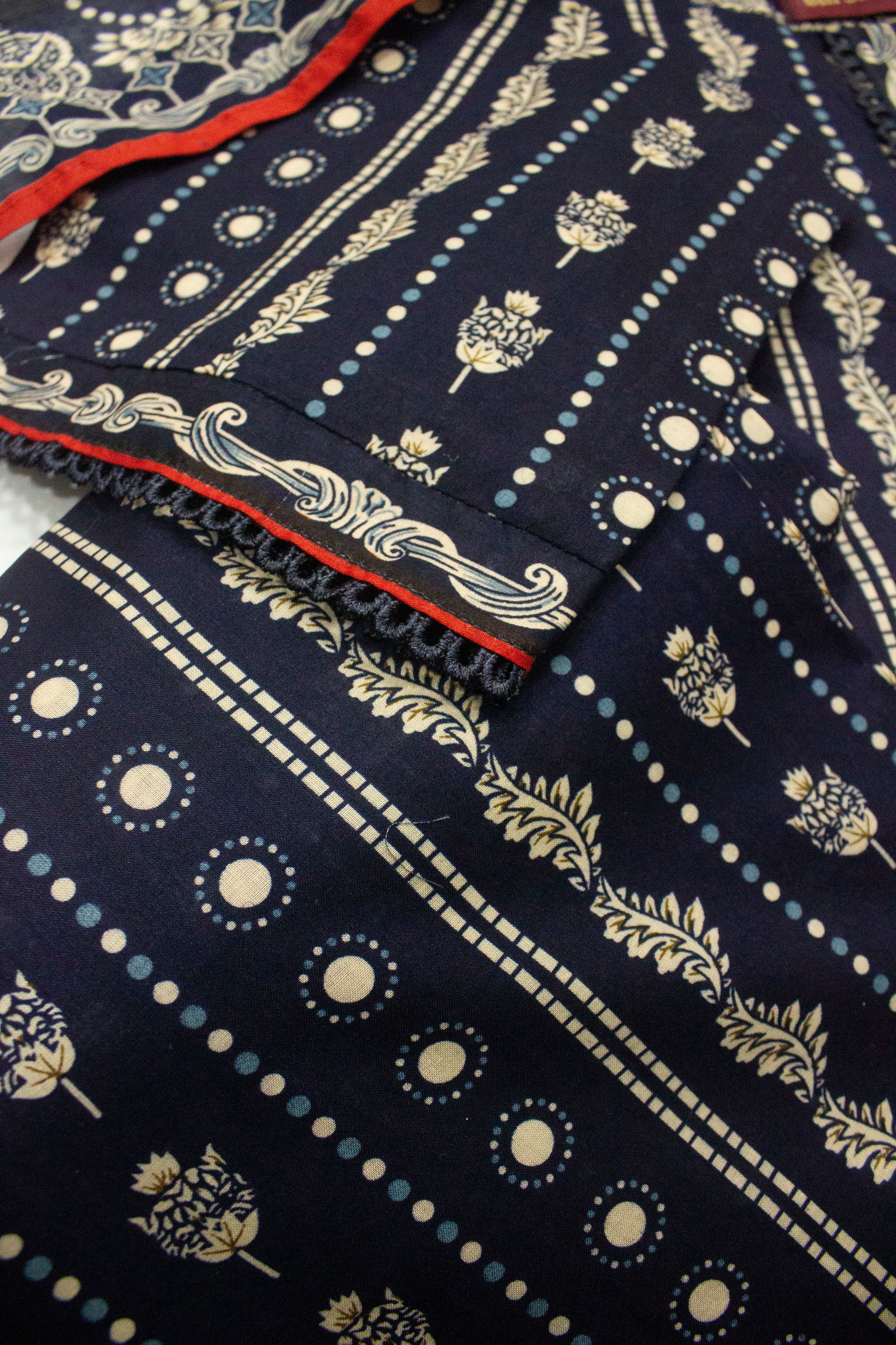 Bin Saeed Fabric - SMLF-PR-0625- 3 Piece Printed Stitched Suit