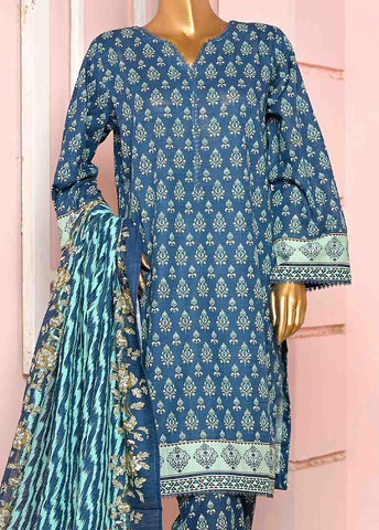 Bin Saeed Fabric - SMLF-PR-0626- 3 Piece Printed Stitched Suit