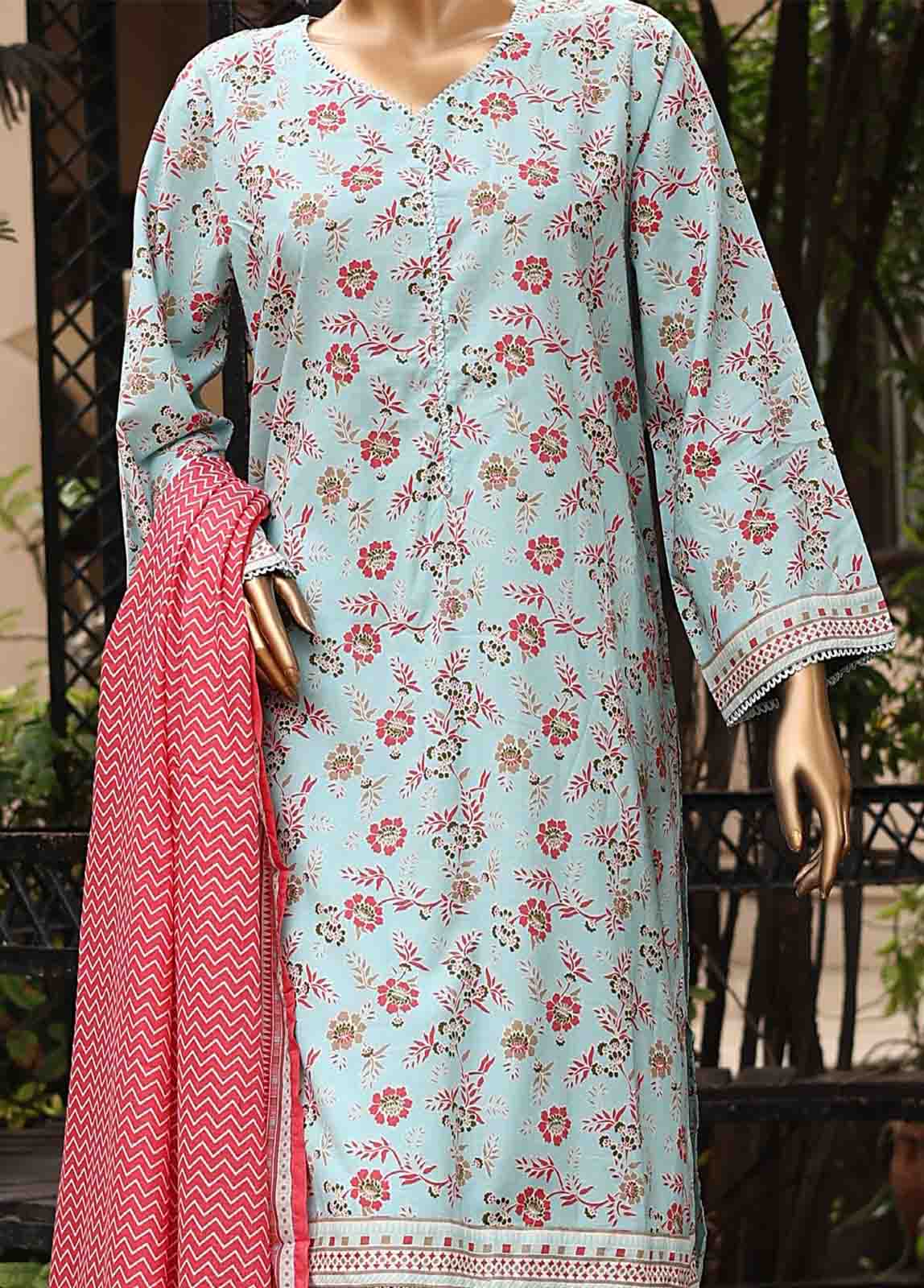 Bin Saeed Fabric - SMLF-PR-0627 - 3 Piece Printed Stitched Suit