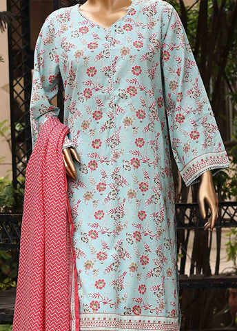 Bin Saeed Fabric - SMLF-PR-0627 - 3 Piece Printed Stitched Suit