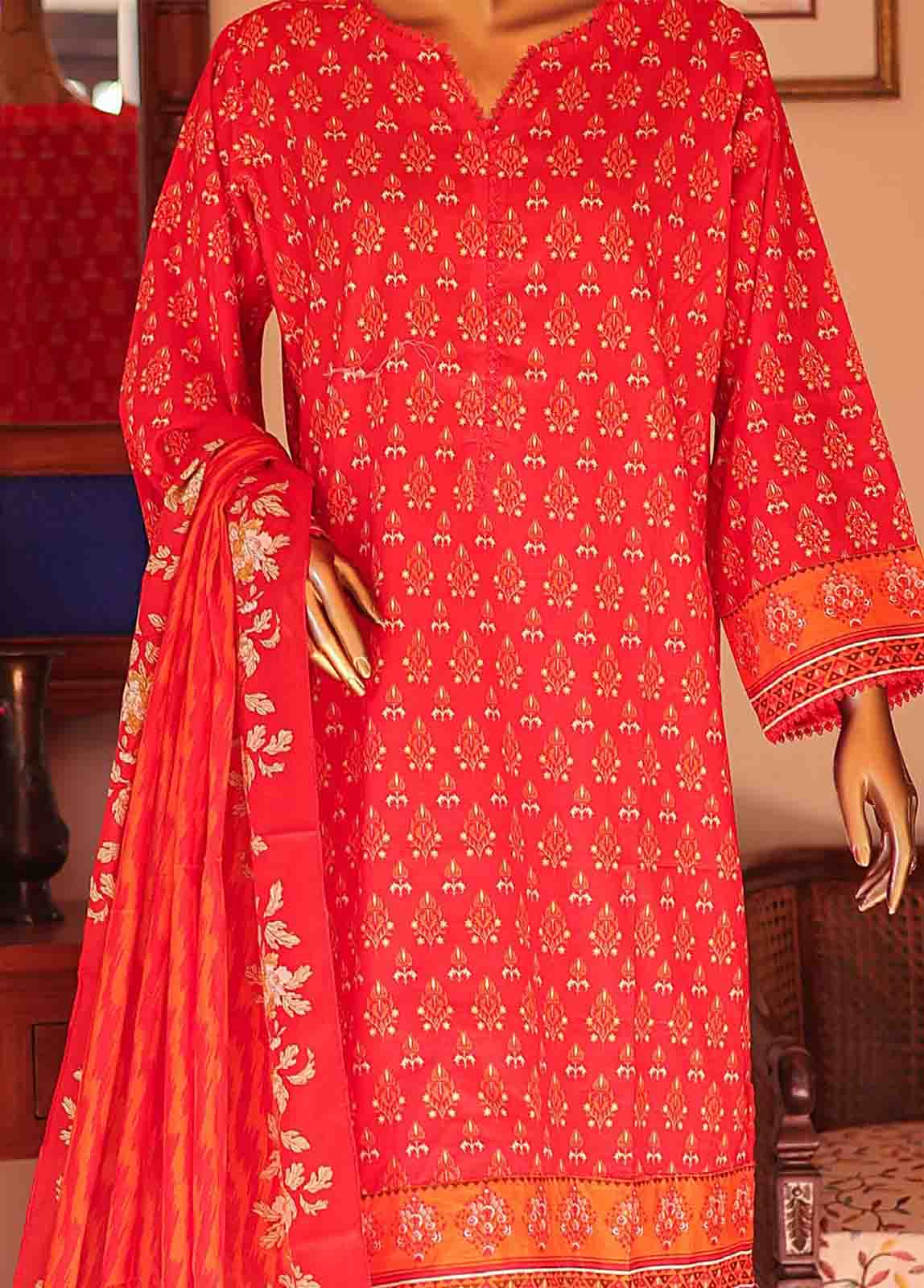 Bin Saeed Fabric - SMLF-PR-0629 - 3 Piece Printed Stitched Suit