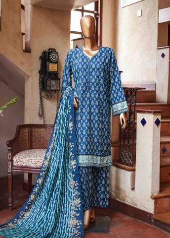 Bin Saeed Fabric - SMLF-PR-0630 - 3 Piece Printed Stitched Suit