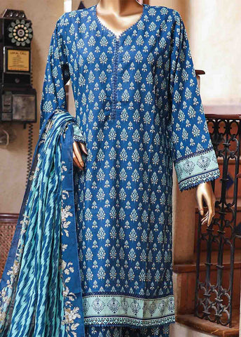 Bin Saeed Fabric - SMLF-PR-0630 - 3 Piece Printed Stitched Suit