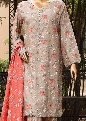 Bin Saeed Fabric - SMLF-PR-0631 - 3 Piece Printed Stitched Suit