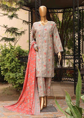 SMLF-PR-0631 - 3 Piece Printed Stitched Suit