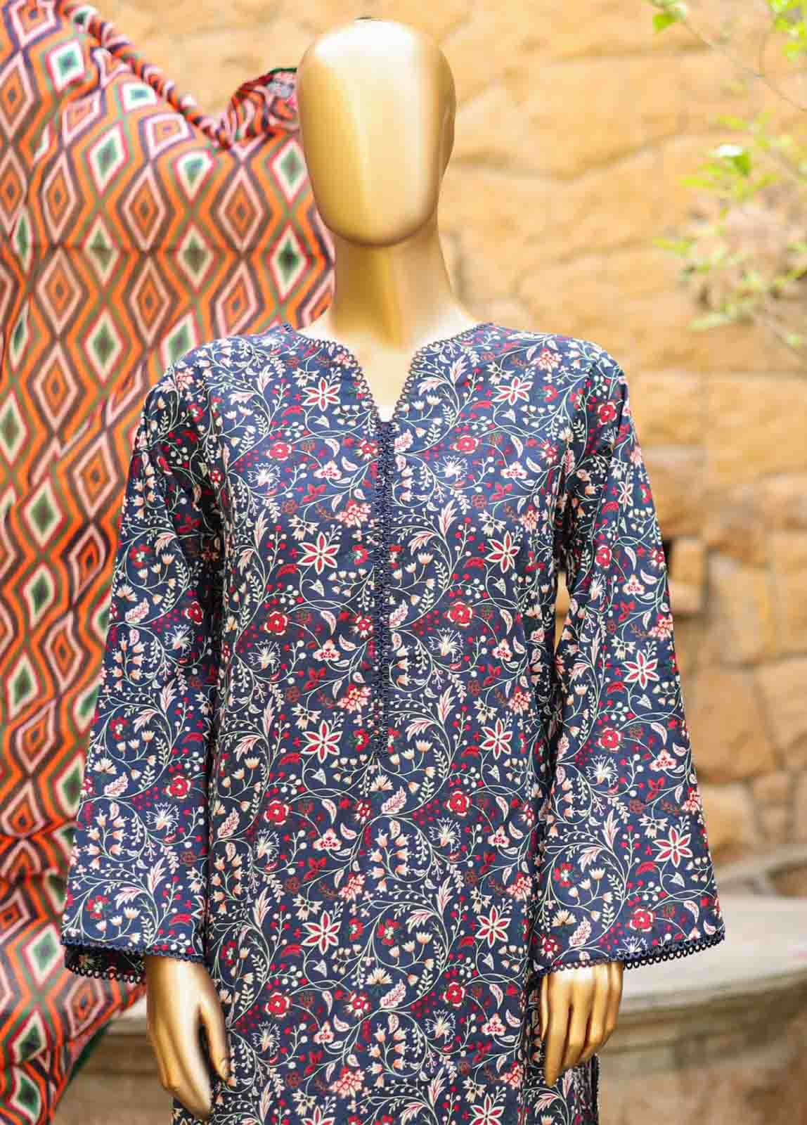 Bin Saeed Fabric - SMLF-PR-0632 - 3 Piece Printed Stitched Suit