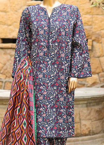 Bin Saeed Fabric - SMLF-PR-0632 - 3 Piece Printed Stitched Suit