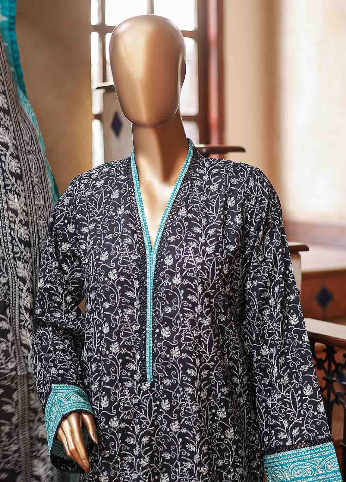 Bin Saeed Fabric - SMLF-PR-0634 - 3 Piece Printed Stitched Suit