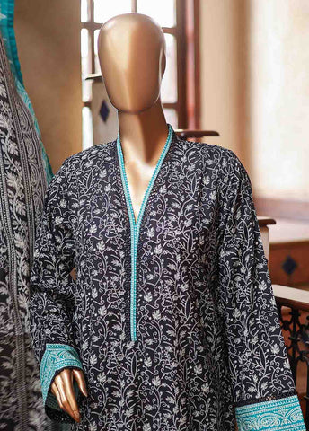 Bin Saeed Fabric - SMLF-PR-0634 - 3 Piece Printed Stitched Suit
