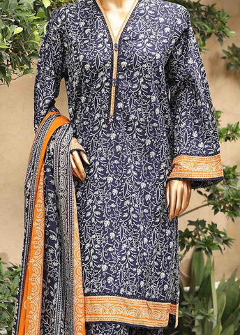 Bin Saeed Fabric - SMLF-PR-0635 - 3 Piece Printed Stitched Suit
