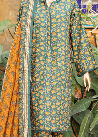 Bin Saeed Fabric - SMLF-PR-0637 - 3 Piece Printed Stitched Suit
