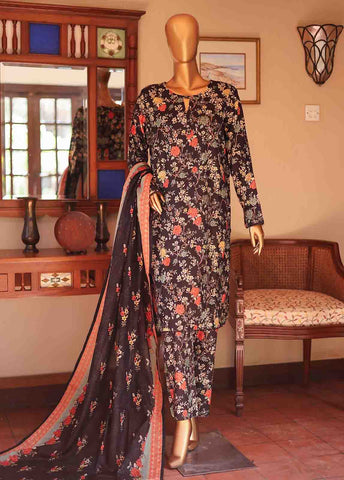 Bin Saeed Fabric - SMLF-PR-0638 - 3 Piece Printed Stitched Suit