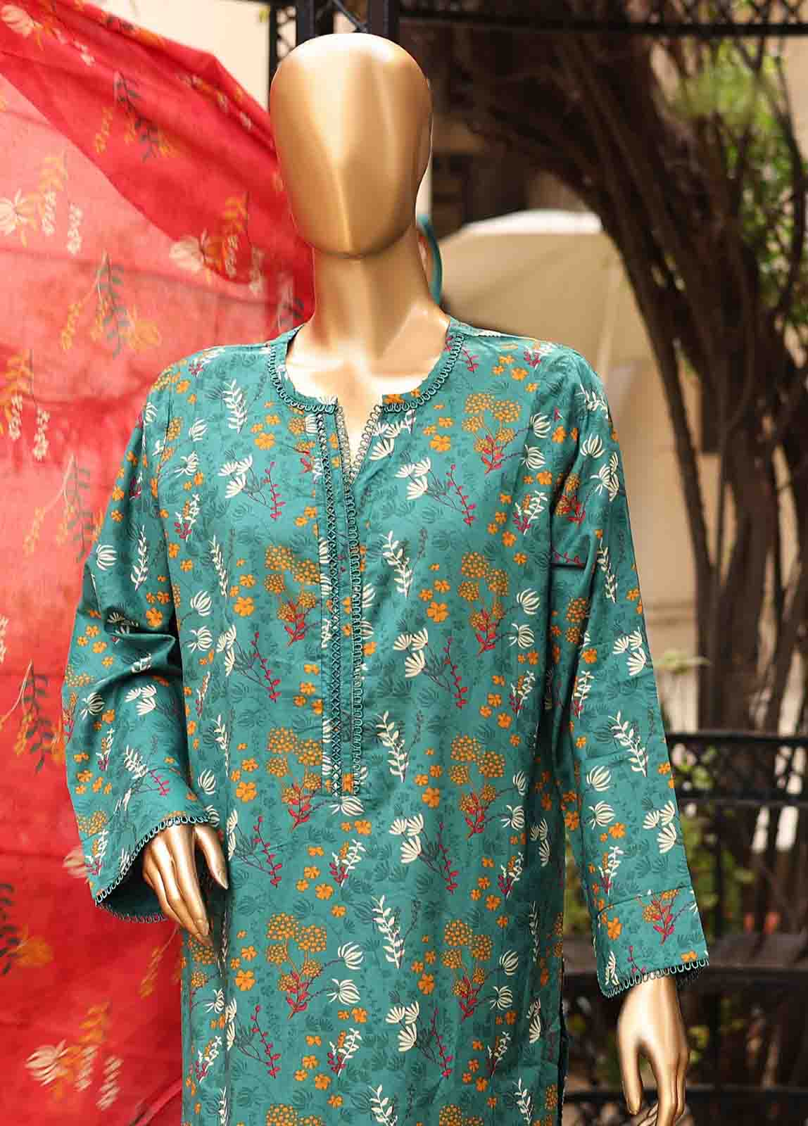 Bin Saeed Fabric - SMLF-PR-0640 - 3 Piece Printed Stitched Suit