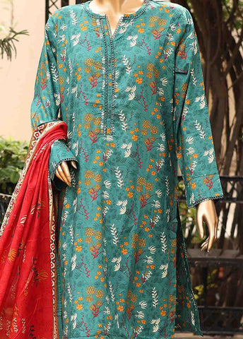 Bin Saeed Fabric - SMLF-PR-0640 - 3 Piece Printed Stitched Suit
