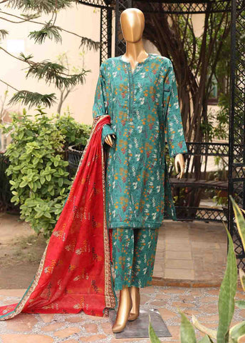 Bin Saeed Fabric - SMLF-PR-0640 - 3 Piece Printed Stitched Suit