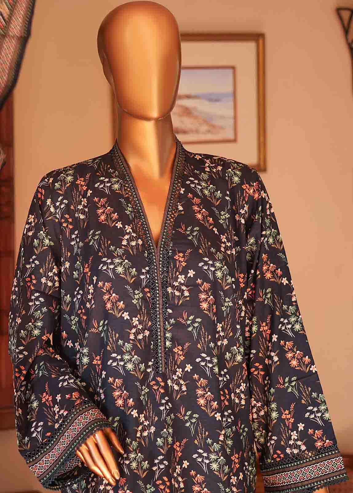 Bin Saeed Fabric - SMLF-PR-0641 - 3 Piece Printed Stitched Suit