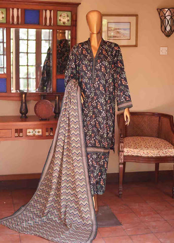 Bin Saeed Fabric - SMLF-PR-0641 - 3 Piece Printed Stitched Suit