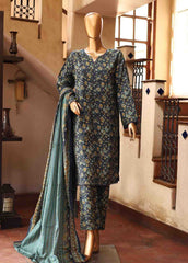 SMLF-PR-0643 - 3 Piece Printed Stitched Suit