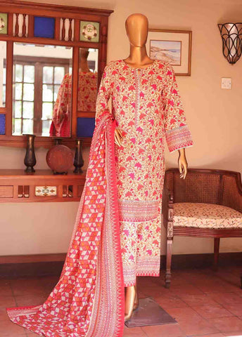 Bin Saeed Fabric - SMLF-PR-0645 - 3 Piece Printed Stitched Suit