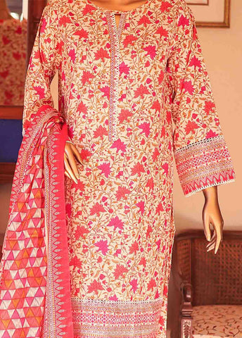 Bin Saeed Fabric - SMLF-PR-0645 - 3 Piece Printed Stitched Suit