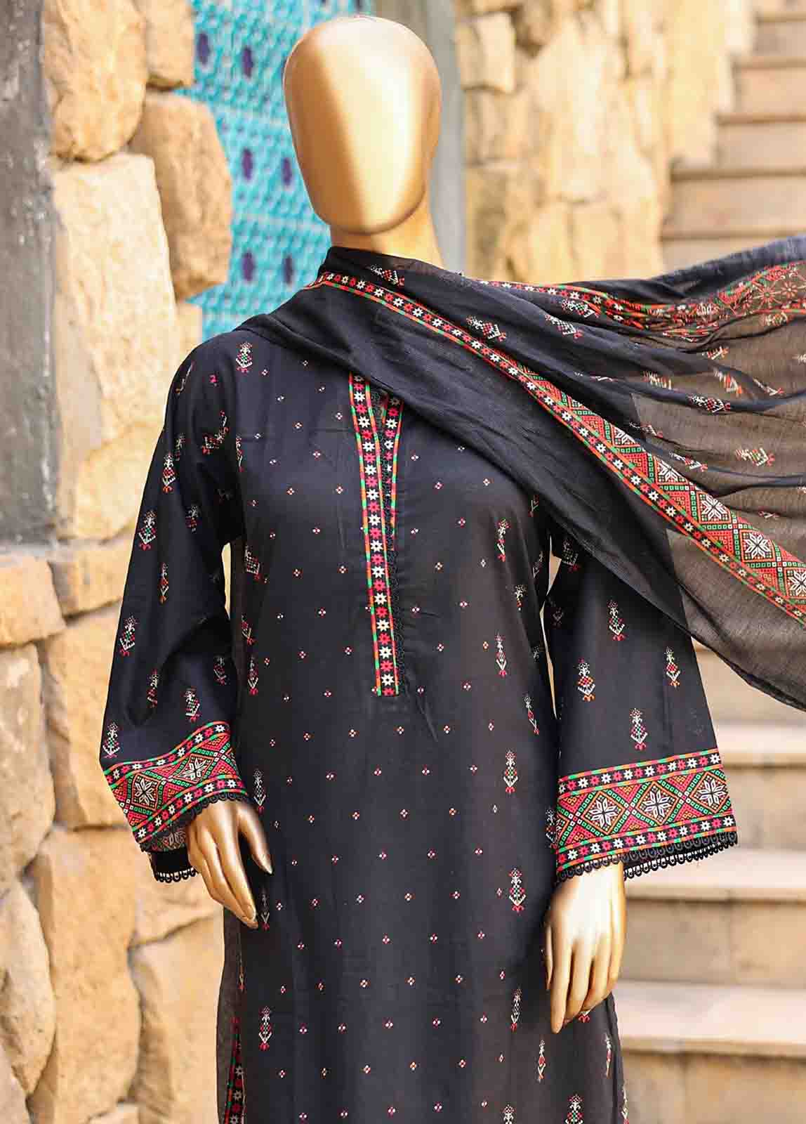 Bin Saeed Fabric - SMLF-PR-0649 - 3 Piece Printed Stitched Suit