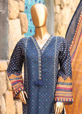 Bin Saeed Fabric - SMLF-PR-0650 - 3 Piece Printed Stitched Suit