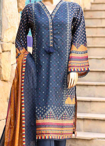 Bin Saeed Fabric - SMLF-PR-0650 - 3 Piece Printed Stitched Suit