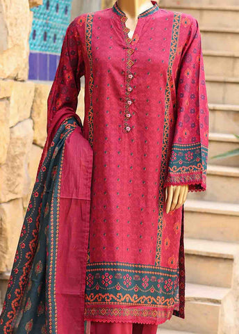 Bin Saeed Fabric - SMLF-PR-0652 - 3 Piece Printed Stitched Suit