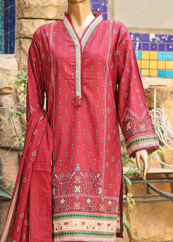 Bin Saeed Fabric - SMLF-PR-0653 - 3 Piece Printed Stitched Suit