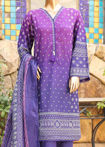 Bin Saeed Fabric - SMLF-PR-0656 - 3 Piece Printed Stitched Suit
