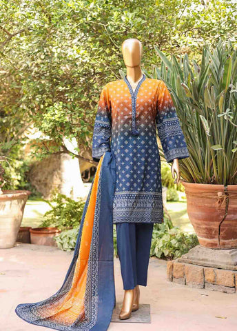 Bin Saeed Fabric - SMLF-PR-0658 - 3 Piece Printed Stitched Suit