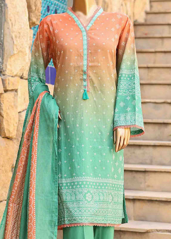 Bin Saeed Fabric - SMLF-PR-0659- 3 Piece Printed Stitched Suit