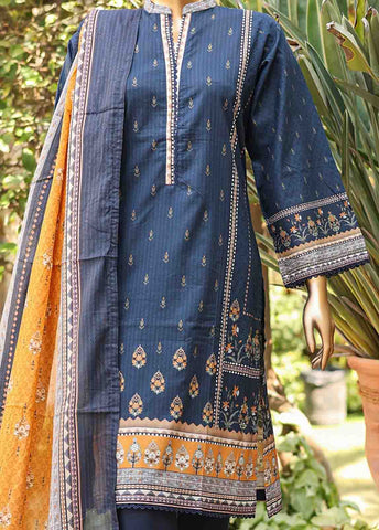 Bin Saeed Fabric - SMLF-PR-0662 - 3 Piece Printed Stitched Suit