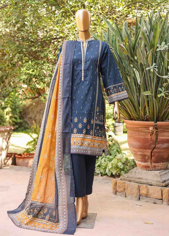 Bin Saeed Fabric - SMLF-PR-0662 - 3 Piece Printed Stitched Suit